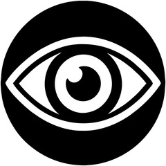 Eye icon as emblem. Window to vision symbolism. Exploring watchful. Icons of sight. Eyesight perspective. Vector set. Visual business