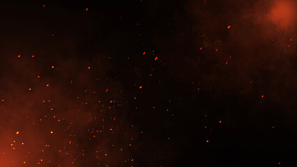Abstract fire glowing lighting on particle