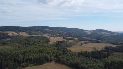 Luftaufnahmen der Schwarzen Berge in der Rh&ouml;n