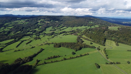 Naturschutzgebiert Schwarze Berge in der bayerischen Rhön in Deutschland