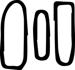 Retro Abstract Hand Drawn Shapes Organic line