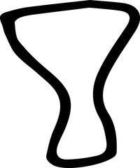 Retro Abstract Hand Drawn Shapes Organic line