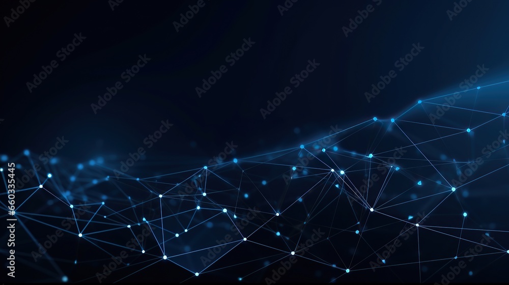Poster abstract background dots and lines for futuristic cyber technology and network connection