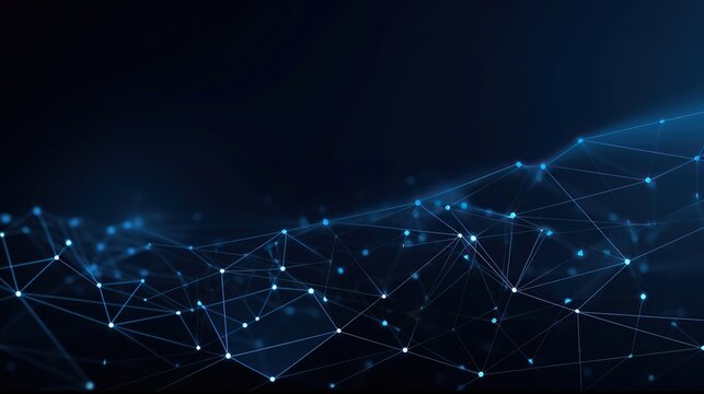 Abstract background Dots and lines for futuristic cyber technology and network connection