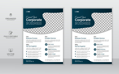 Obraz premium creative modern Corporate Flyer design template, Vector illustration.