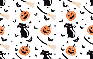 halloween seamless pattern
