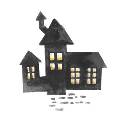 Halloween Watercolor Illustration