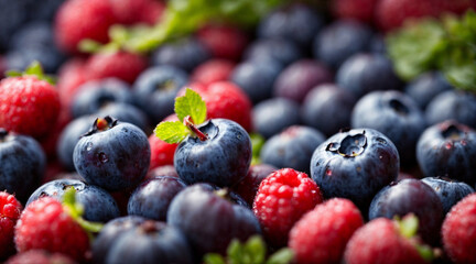 Fototapeta na wymiar rows of fresh berries, assorted fresh berries, Isolated berries