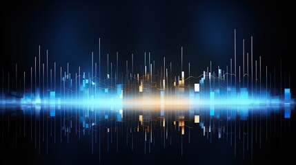 Sound wave . Round musical abstract background of wave shapes.