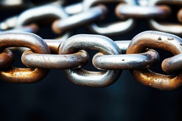 Fototapeta premium a series of interlocked chain links