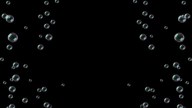 Shop bubbles fly seamless loop animation. Rise of bubbles on alpha channel. Full Hd. 4K