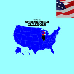 Obraz premium Vector illustration of geographic map of US states and names of their capitals