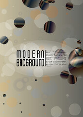 Vector Futuristic Background with Gradient Mesh Holographic Circles. Hipster Graphic Template Design with Lines, Dots, Round Shapes. Simple Style for your Business Poster.