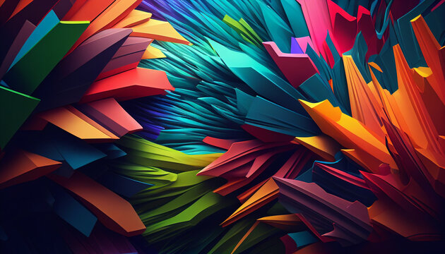 Feathers on black, A colorful abstract background with a colorful background Ai generated image