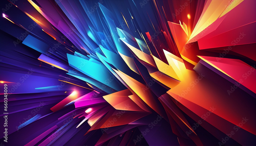 Poster feathers on black, a colorful abstract background with a colorful background ai generated image