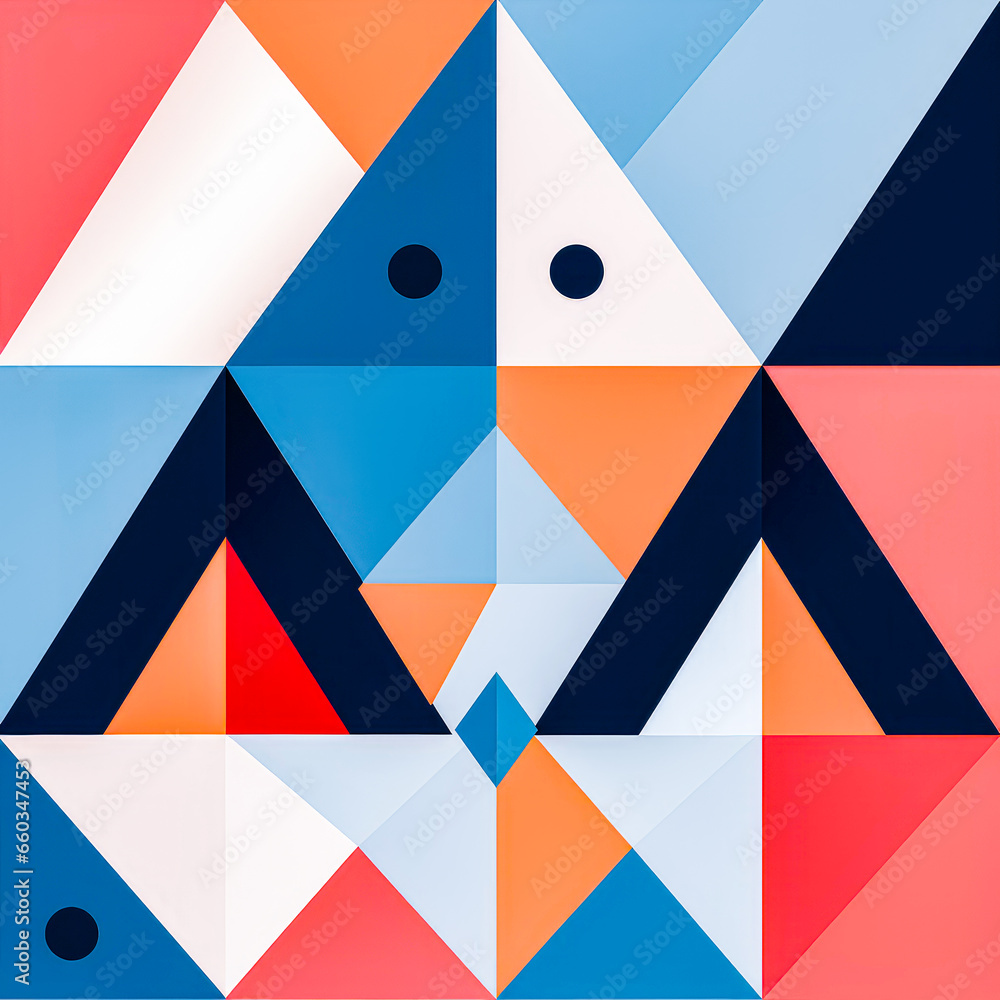 Poster exploring the intersection of art and technology, this captivating piece features intricate grid pat