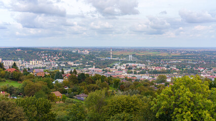 Fototapeta na wymiar Przemyśl, Subcarpathian, Poland: View of the city skyline from the Tatar's Barrow