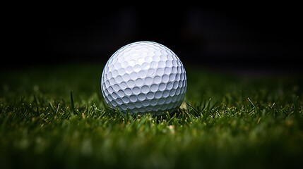 Obraz premium Golf ball on a beautiful green golf course