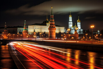 Night Kremlin, Moscow, Russia