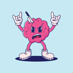 Halloween Retro Mascot Character Illustration