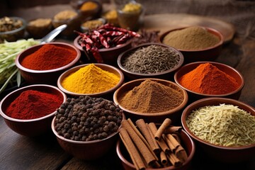 assortment of african spices