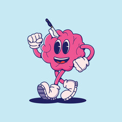 Halloween Retro Mascot Character Illustration