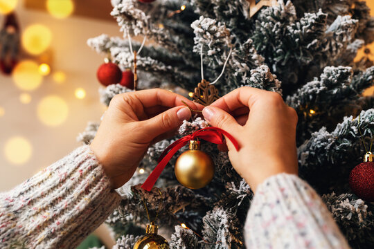 Premium Photo  Closeup on mature hands exchanging a christmas