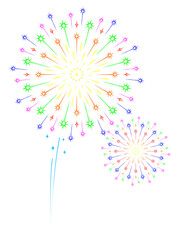 Fireworks vector for new year element