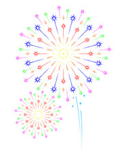 colorful Fireworks vector for Carnival element