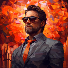 Fototapeta premium man with glasses