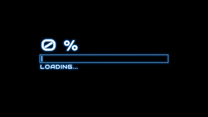 Technological HUD Progress Bar with Percentage Overlay