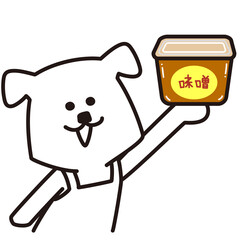 色加工ok いぬ素材No.225 味噌