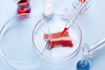 Bacon in Glass Petri Dish