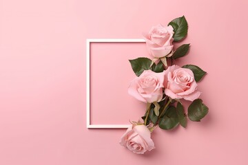 Beautiful floral mock up with copyspace