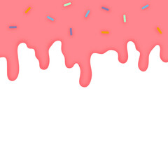Dripping Donut Glaze with Colorful Sprinkles