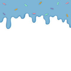 Dripping Donut Glaze with Colorful Sprinkles