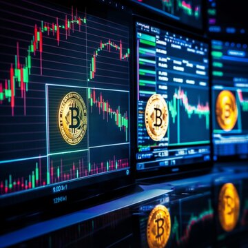 chart of crypto data in a cumputer 