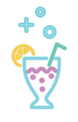 ネオンライトのサイン風アイコン_カクテル