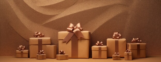 Golden gift package