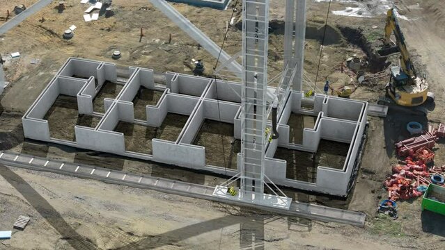 A construction evolution in fast forward: Watch as a home takes shape with concrete layers through 3D printing technology.