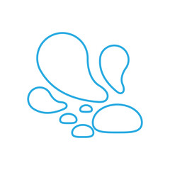 Water drops icon vector. Water illustration sign. Spray symbol. Ocean logo. Sea mark.