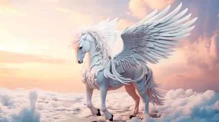 Obraz na płótnie Canvas ペガサスのイメージ - image of Pegasus - No3-13 Generative AI
