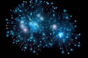 Fototapeta premium Coming in Happy New Year 2024 , background sparks on fireworks colorful in the night sky