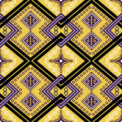 yellow geometric ethnic pattern design for background or wallpaper seamless pattern. Design for fabric, curtain, background, carpet, wallpaper, clothing, wrapping,Vector illustration