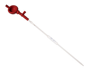 graduated pipette on a white background
