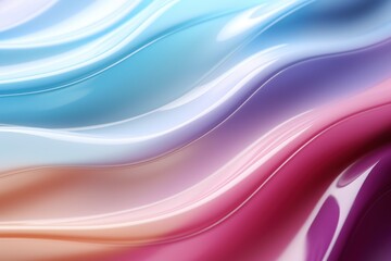 Obraz premium Wavy rainbow color abstract paint creative background