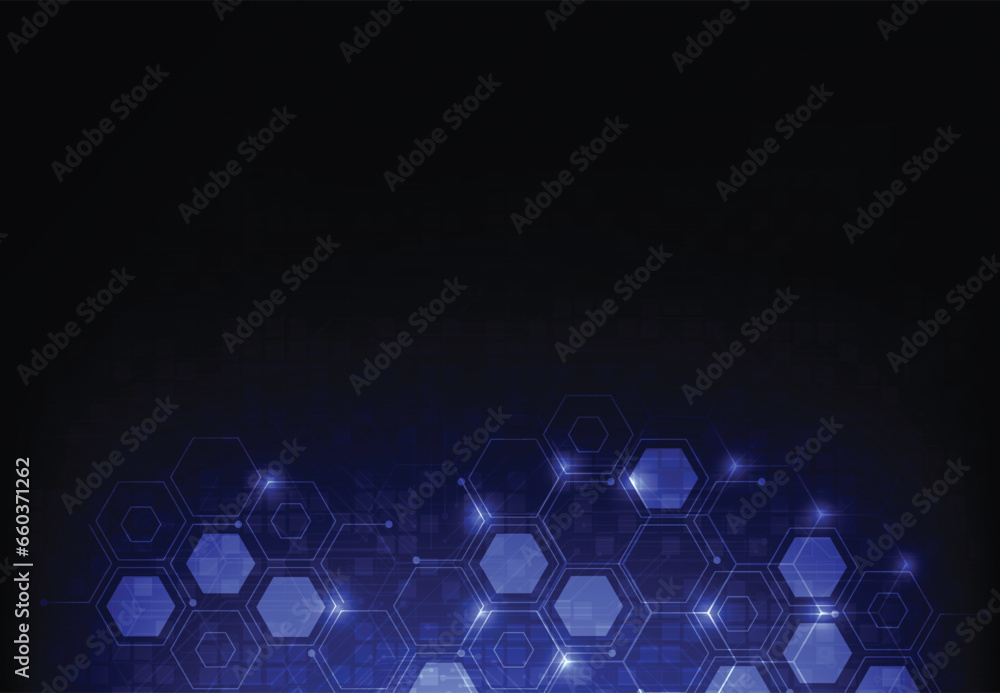 Poster abstract science template. technology lines and dots connection background. wallpaper or banner with