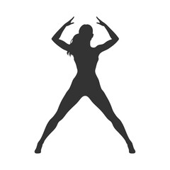 Fototapeta na wymiar Fitness girl silhouette. Vector illustration