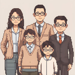 family, lovely, dad, mom and brothers, generative ai, artificial intelligence, AI