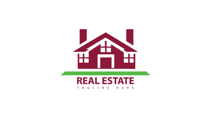 Real Estate logo design & vector illustration.Construction Architecture Building Logo Design Template